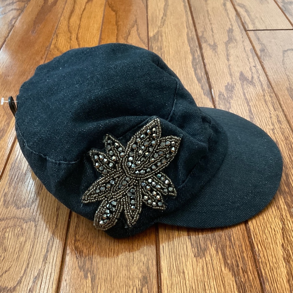 Denim Cadet Cap With Pretty Embellishments, New C… - image 5